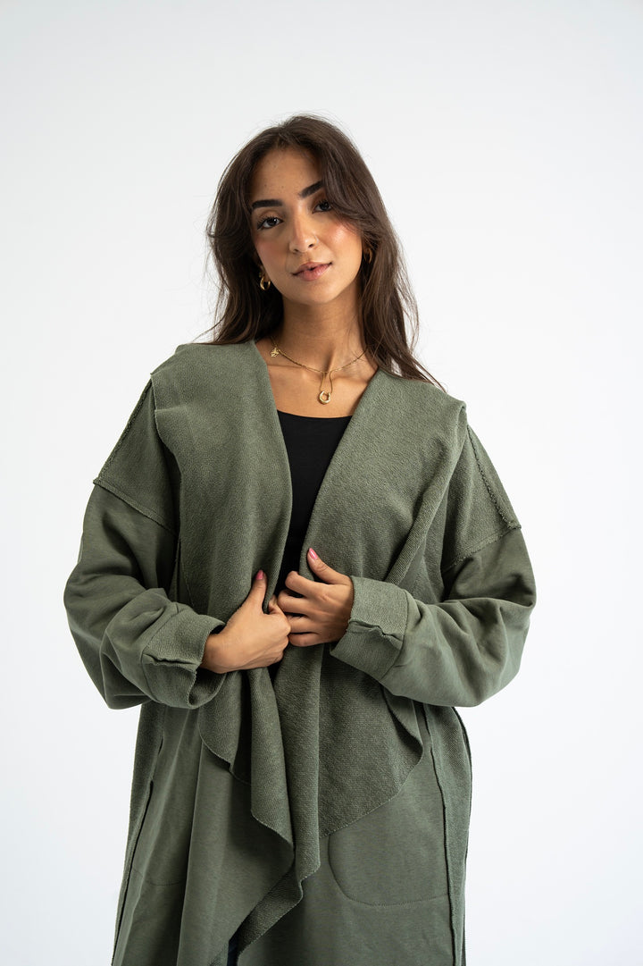 The Duster Cardigan - Olive