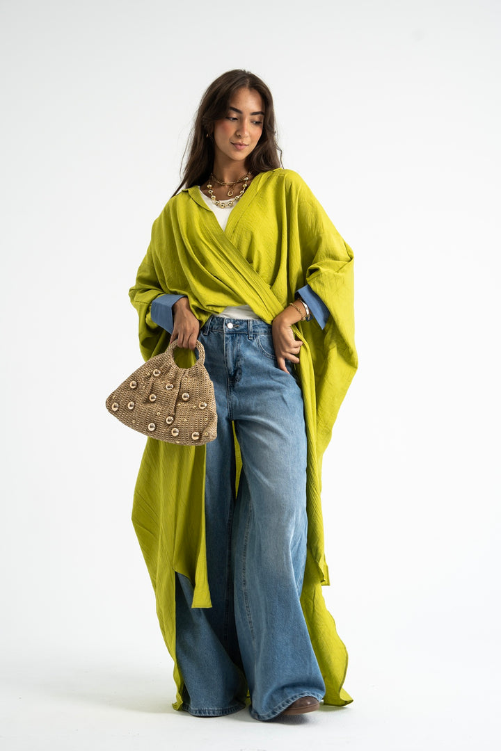 Ease Wrap Shirt -Lime