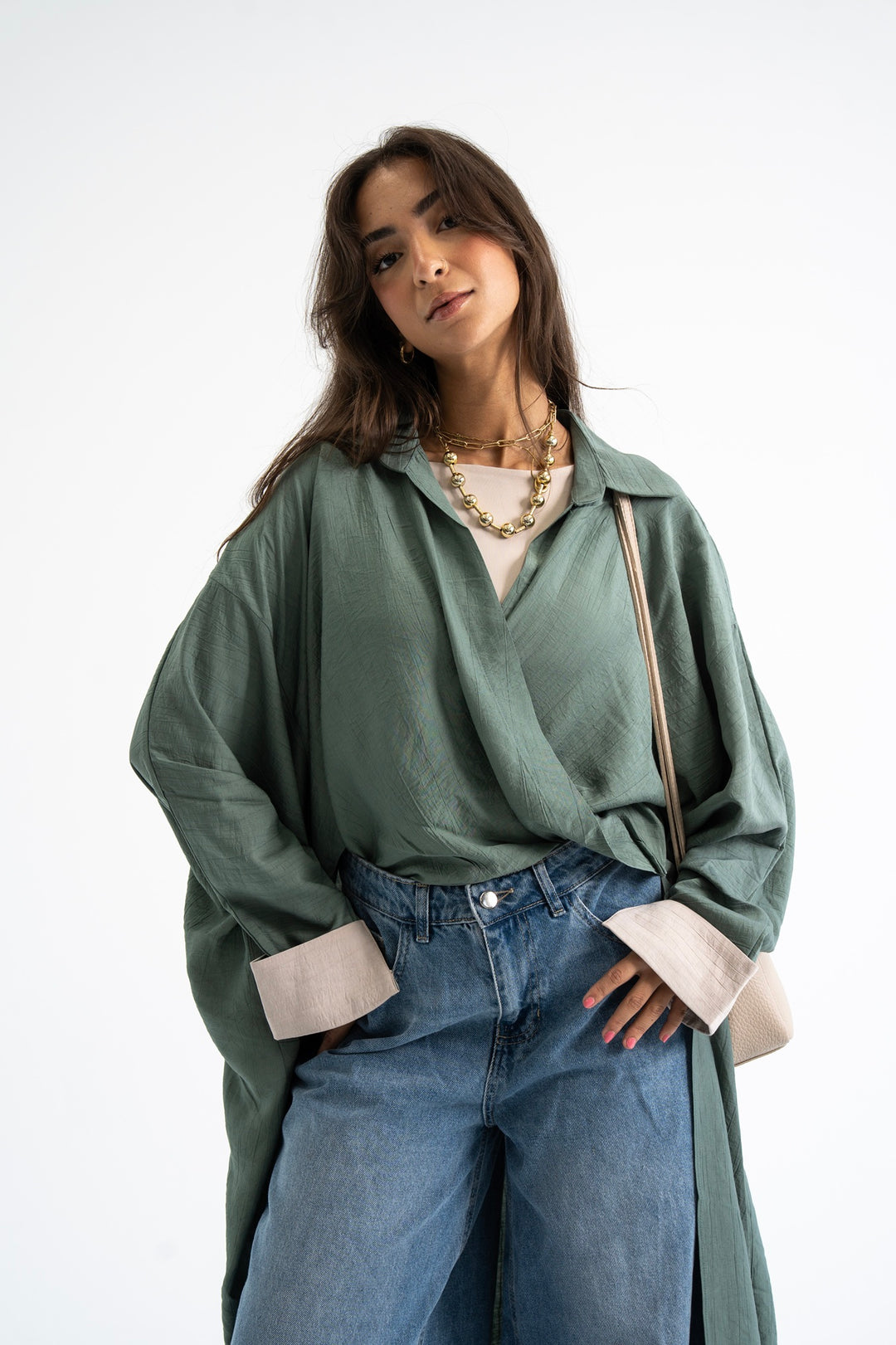 Ease Wrap Shirt - Olive