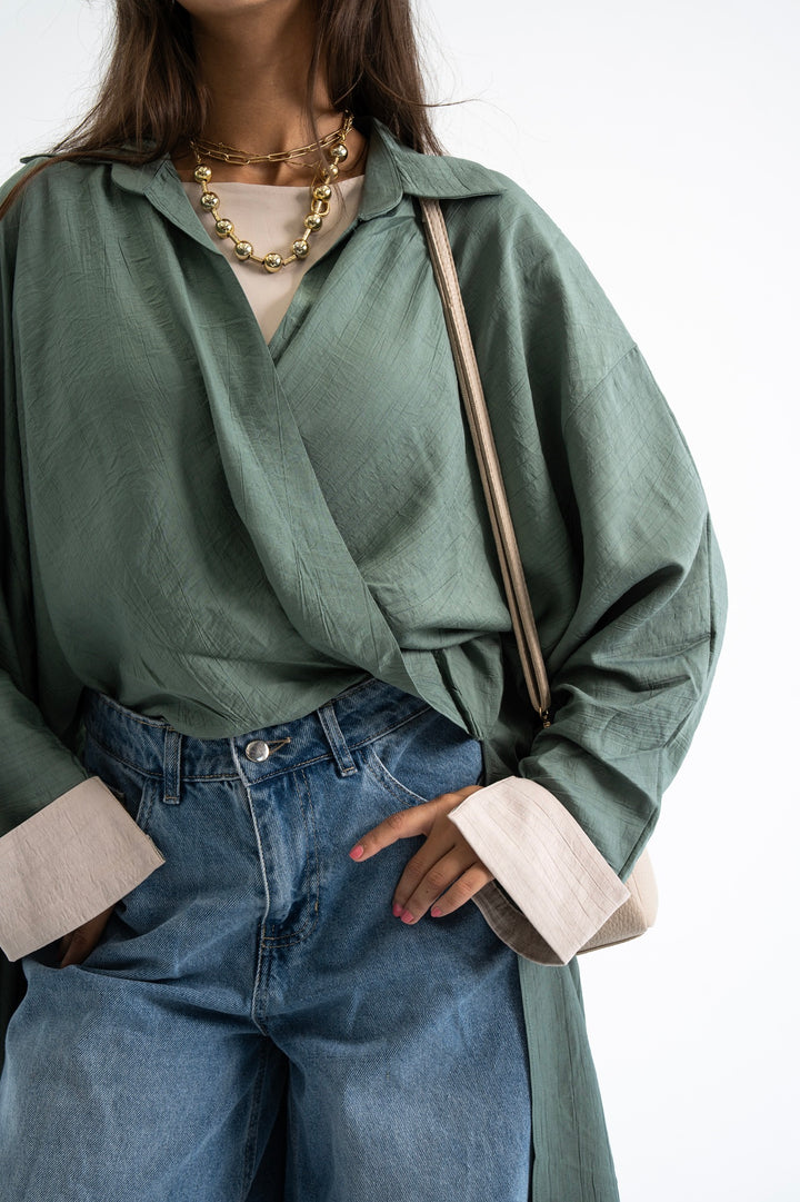 Ease Wrap Shirt - Olive
