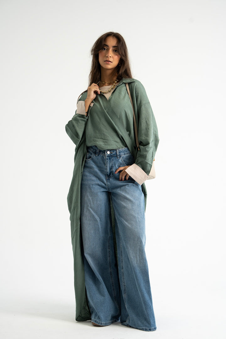 Ease Wrap Shirt - Olive