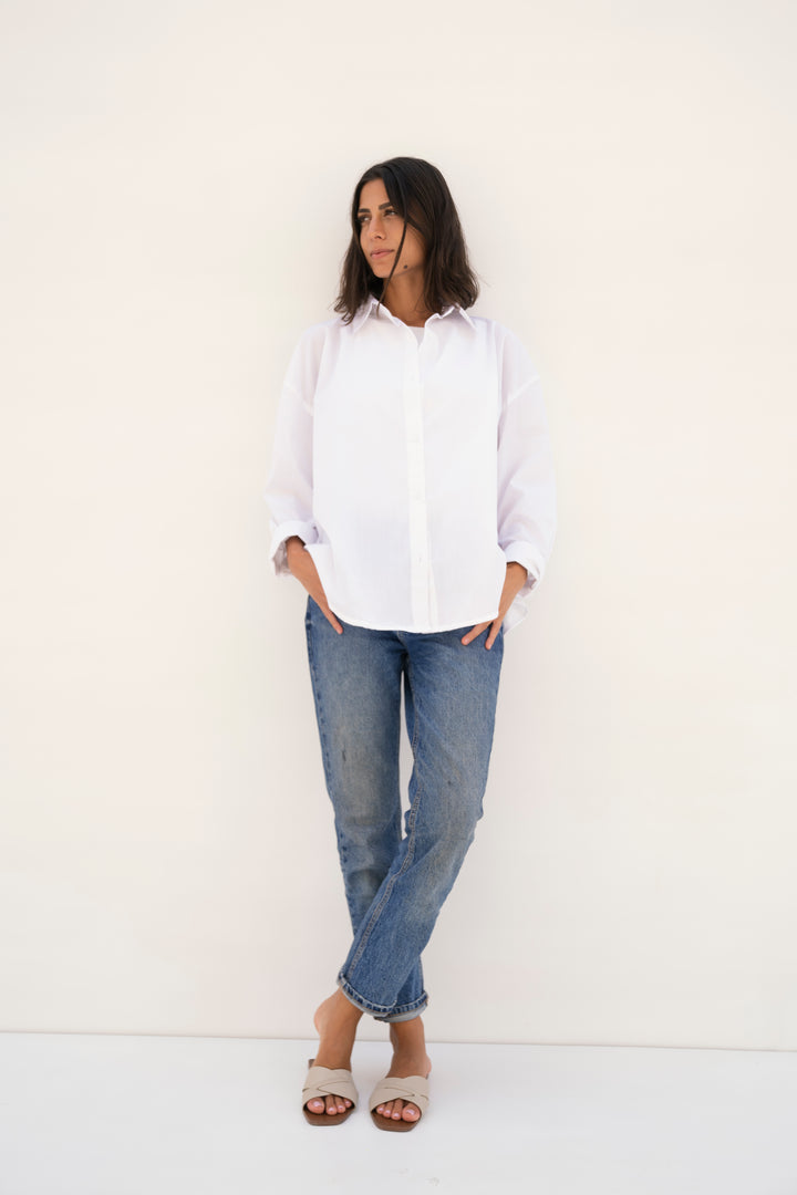 White poplin shirt