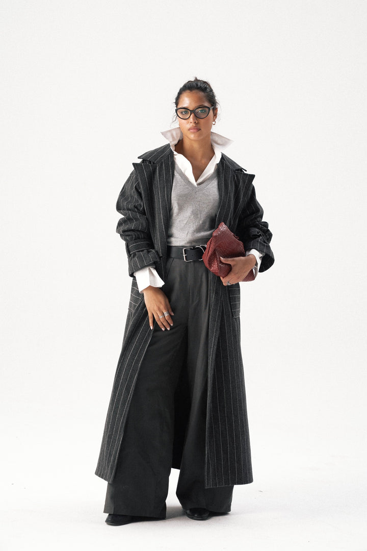 The Striped wool Coat