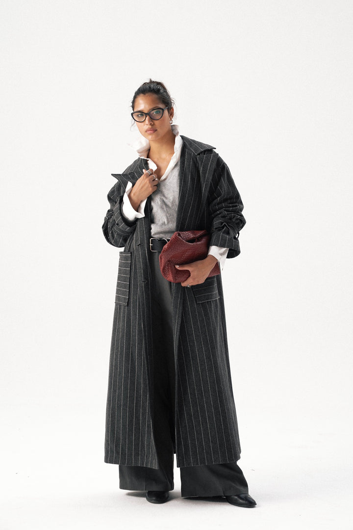 The Striped wool Coat