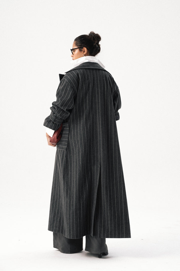 The Striped wool Coat