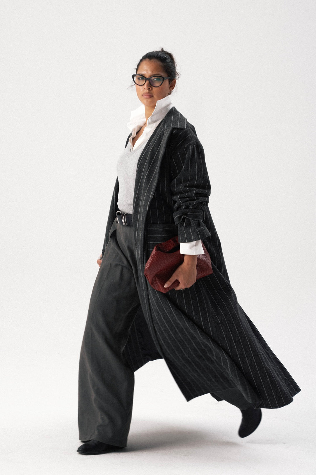 The Striped wool Coat