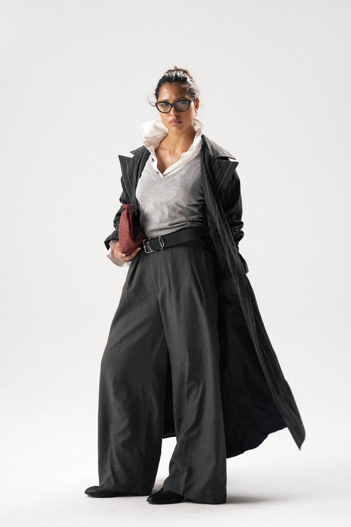 The Striped wool Coat