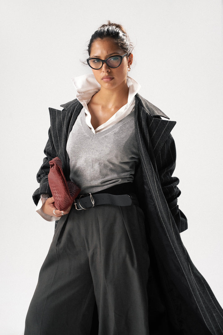 The Striped wool Coat