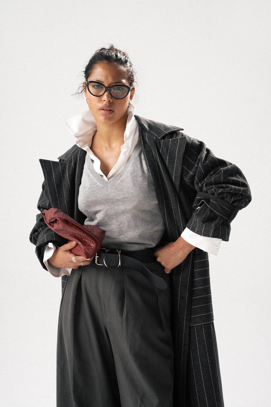 The Striped wool Coat