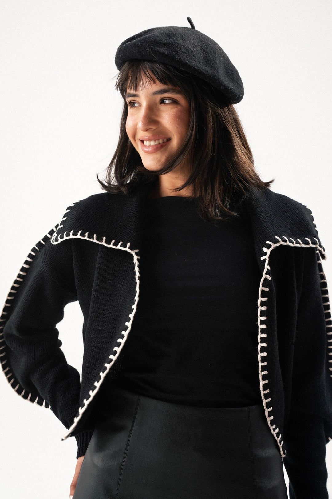 Hand-Stitched Knit Jacket