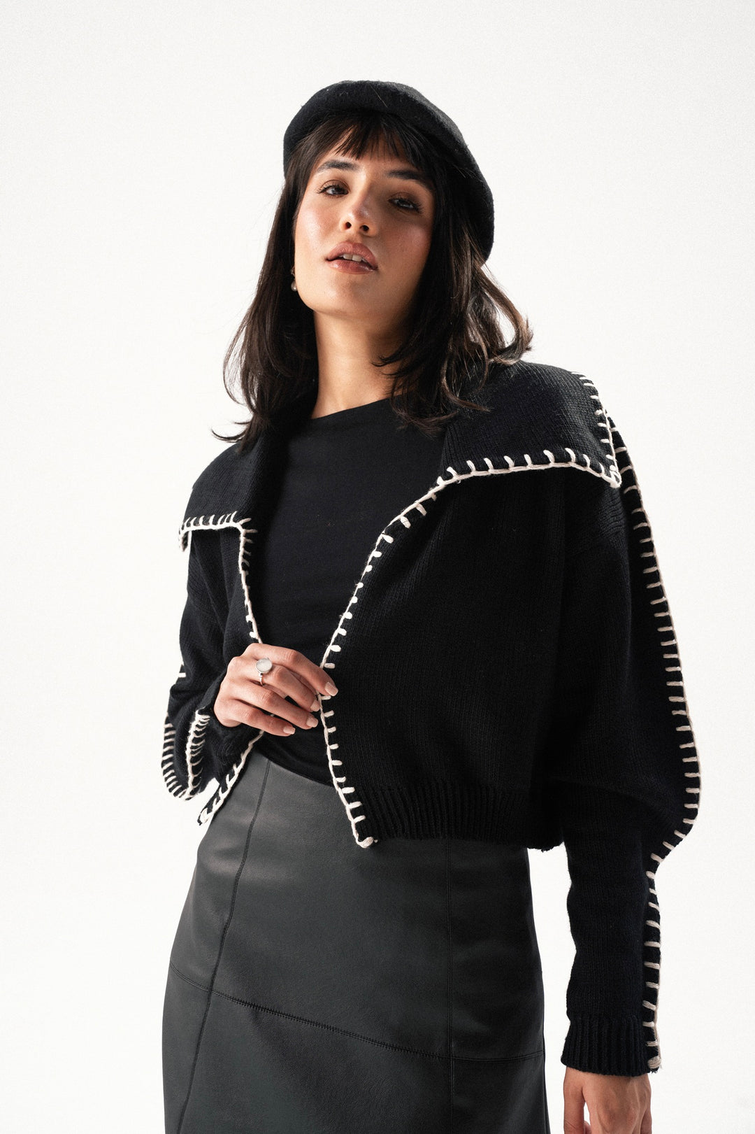 Hand-Stitched Knit Jacket