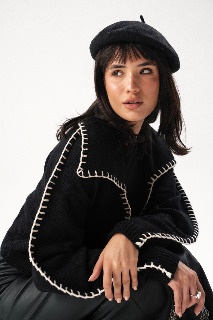 Hand-Stitched Knit Jacket