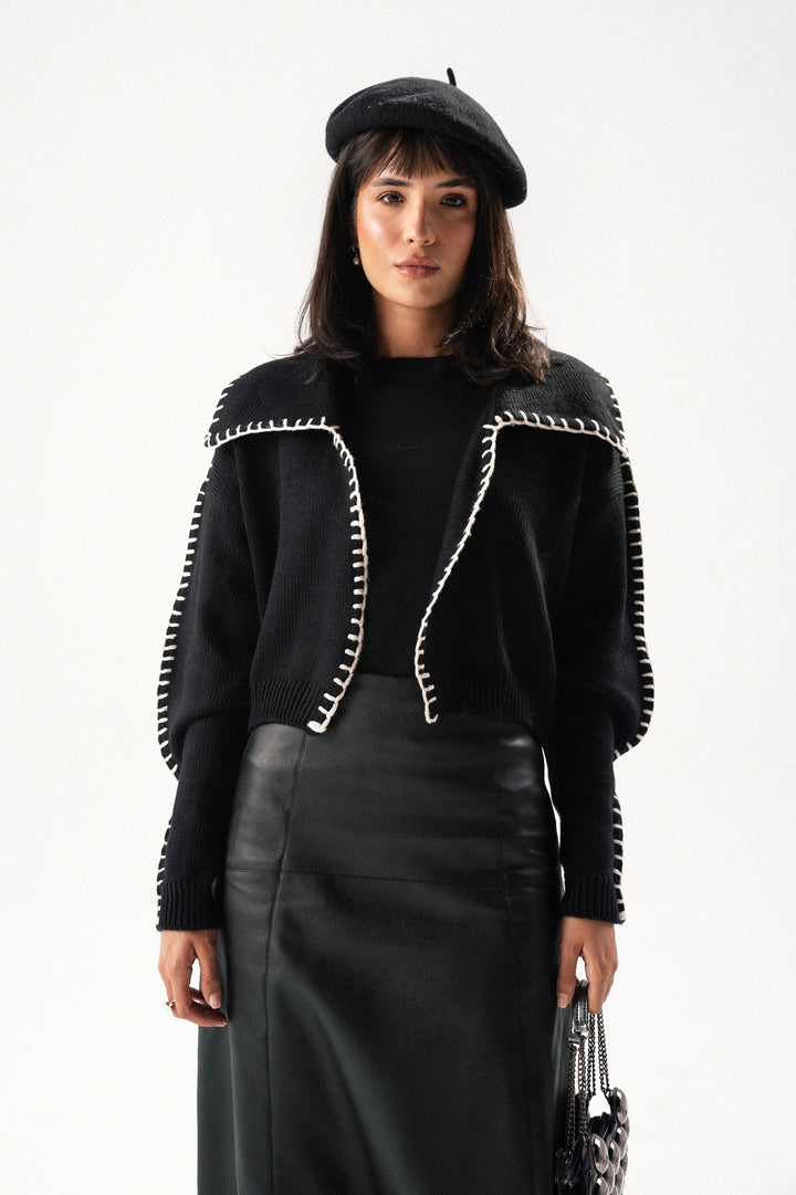 Hand-Stitched Knit Jacket