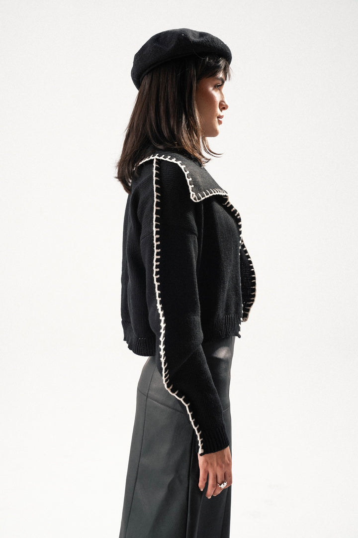 Hand-Stitched Knit Jacket