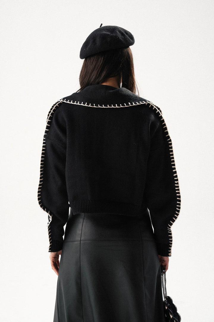 Hand-Stitched Knit Jacket