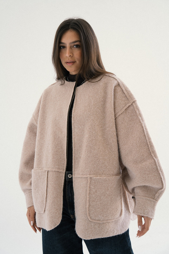 BRUSHED FABRIC JACKET