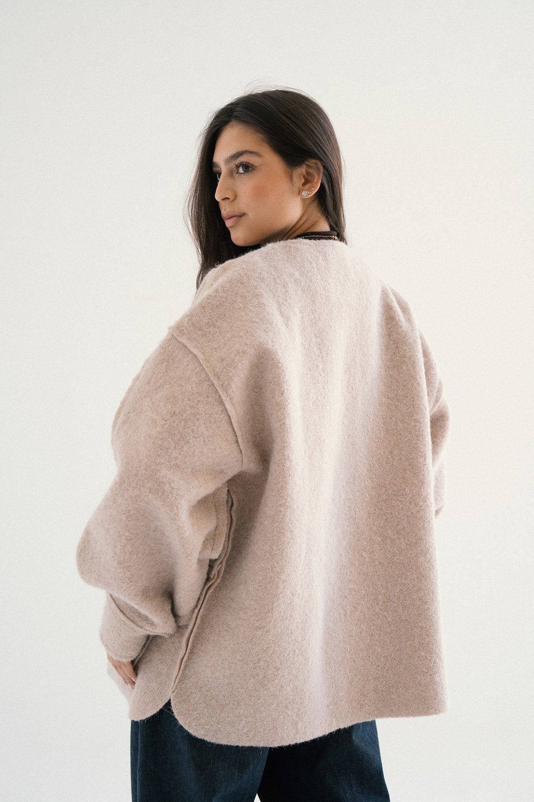 BRUSHED FABRIC JACKET