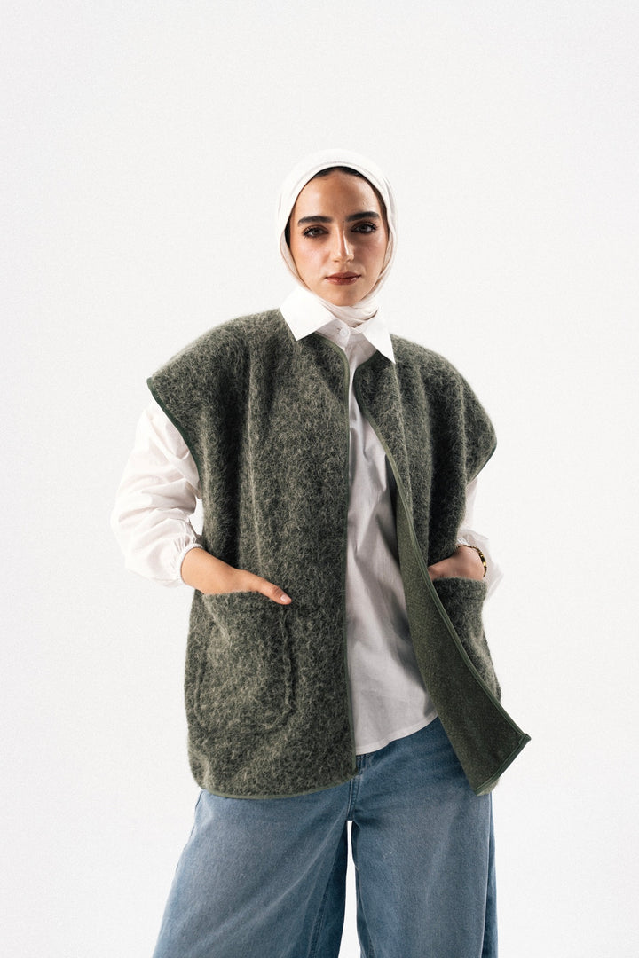 Textured Wool Gilet