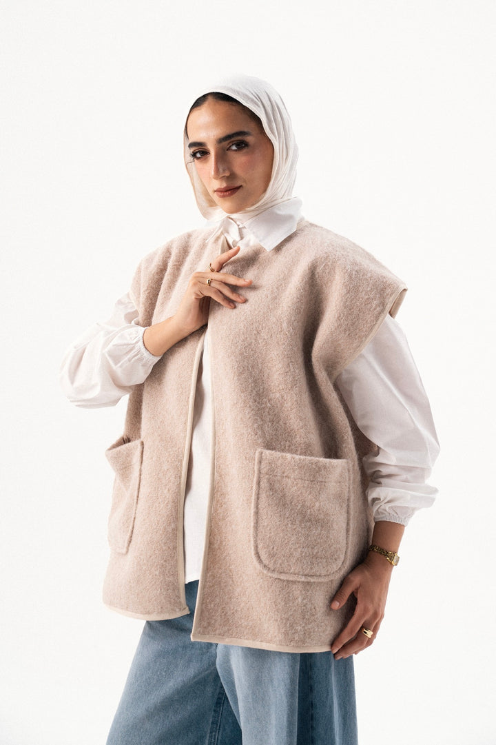 Textured Wool Gilet