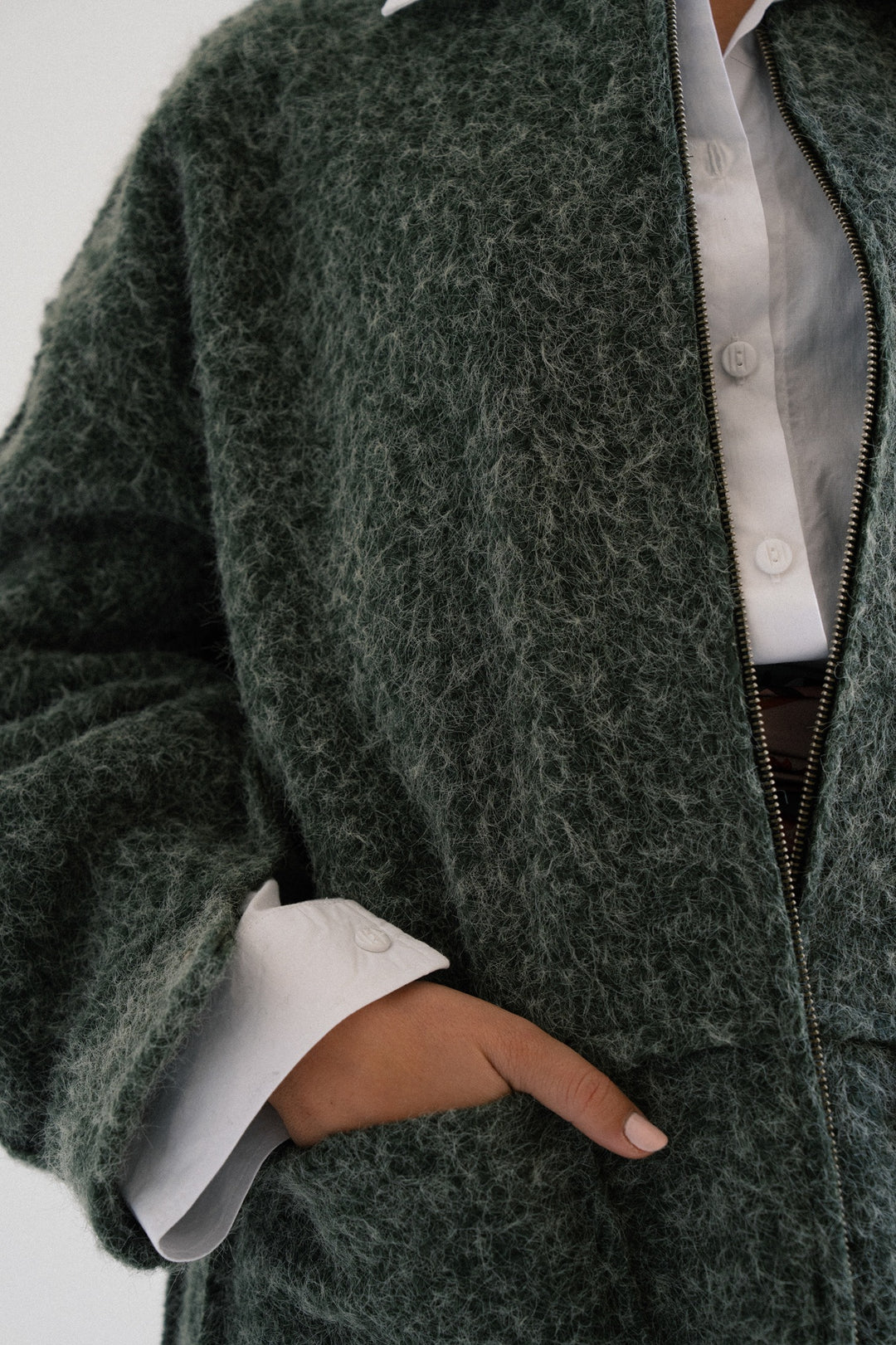 BRUSHED FABRIC JACKET