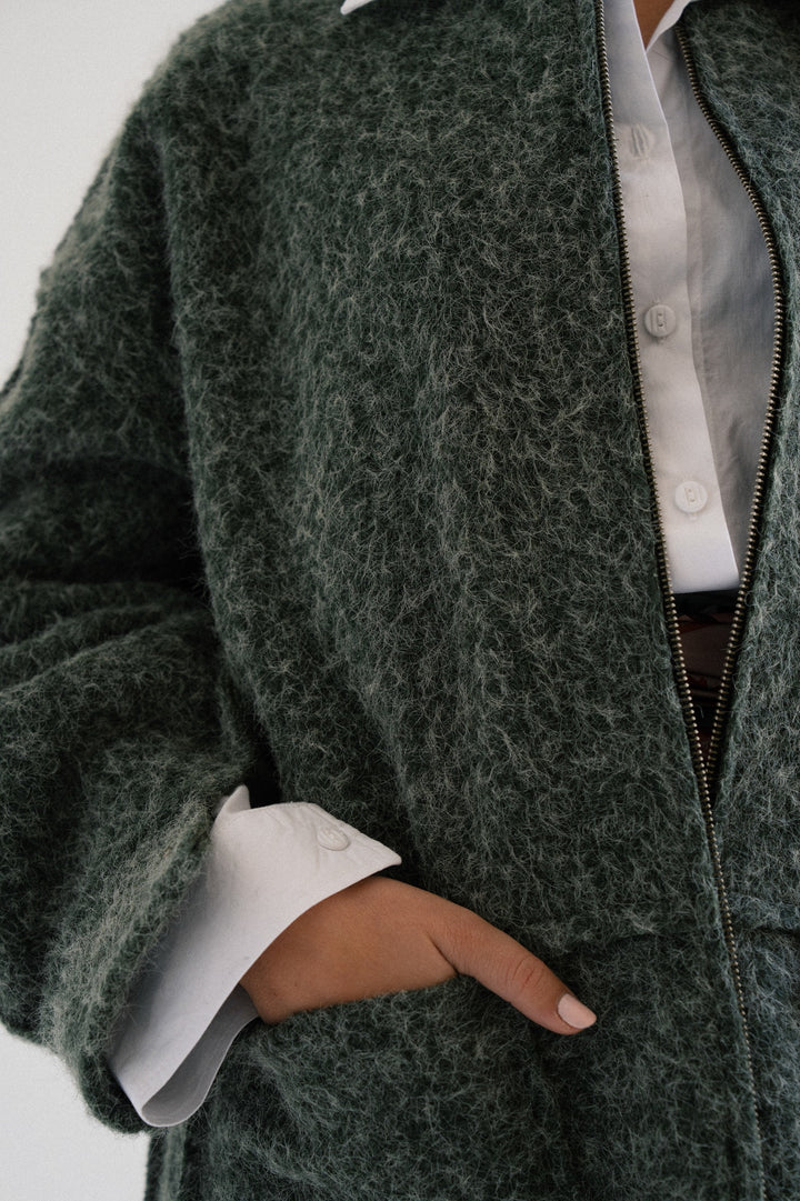 BRUSHED FABRIC JACKET