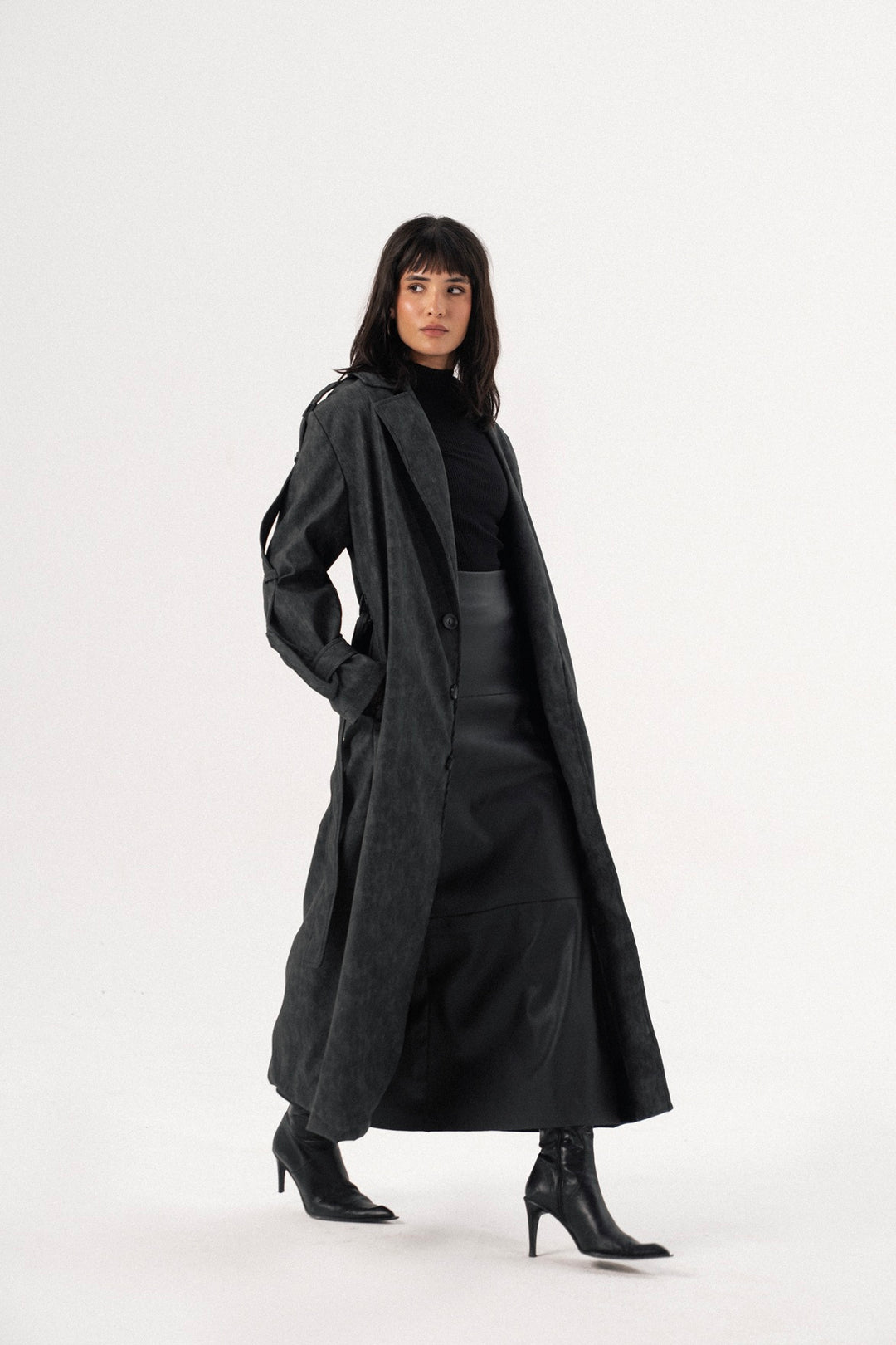 City Edge Leather Coat