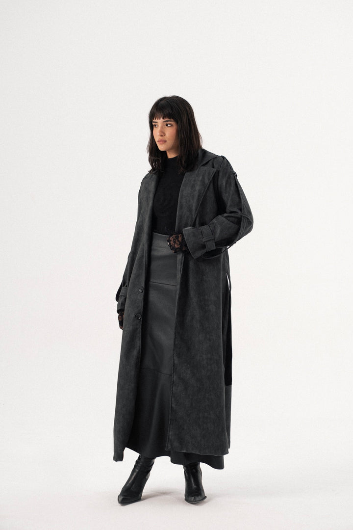 City Edge Leather Coat