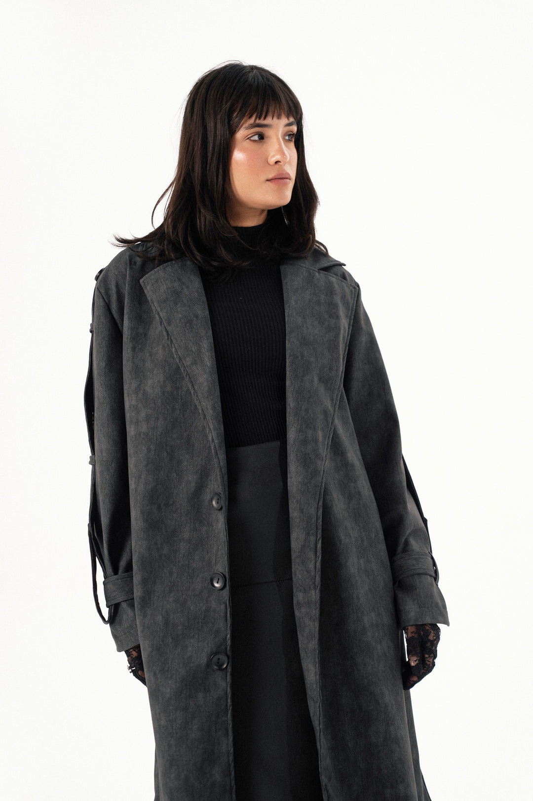 City Edge Leather Coat