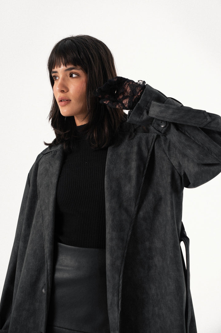 City Edge Leather Coat