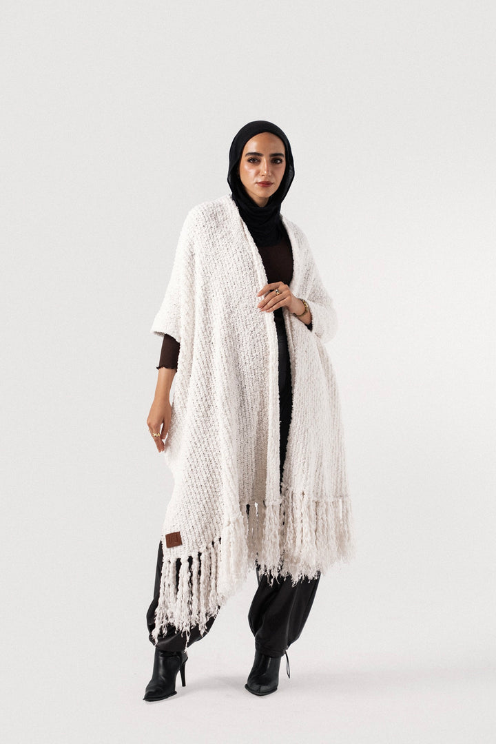 Bouclé Fringe Shawl