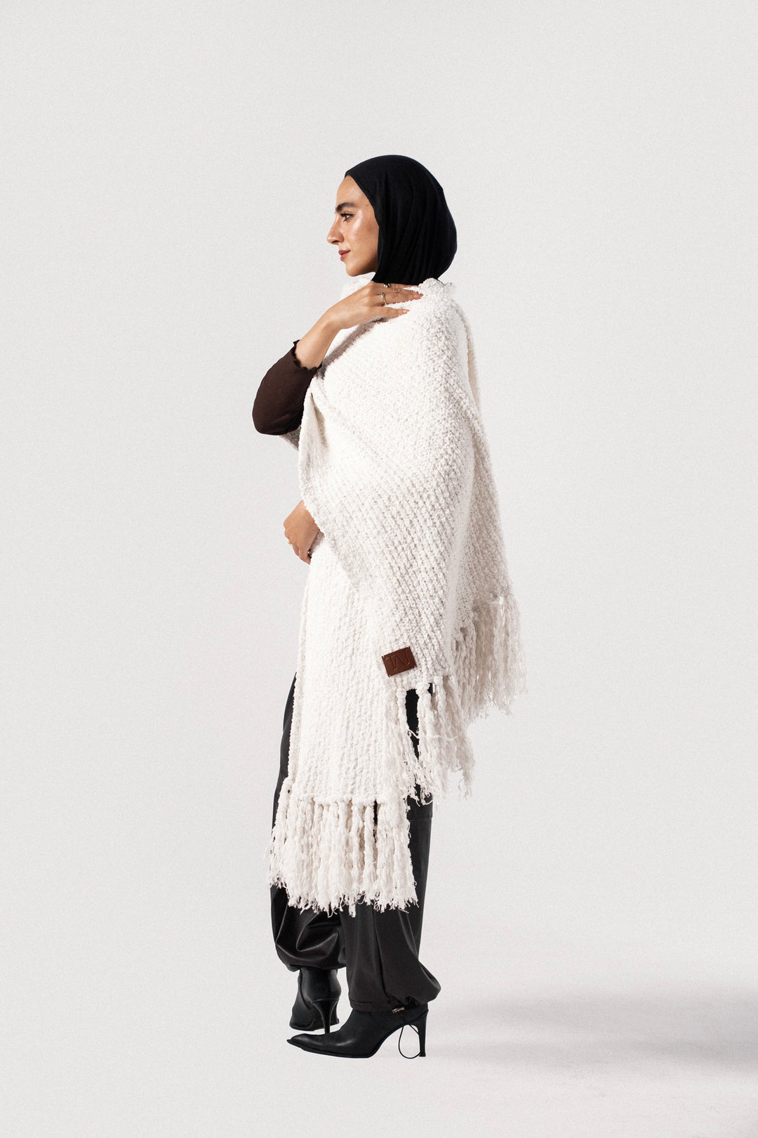 Bouclé Fringe Shawl