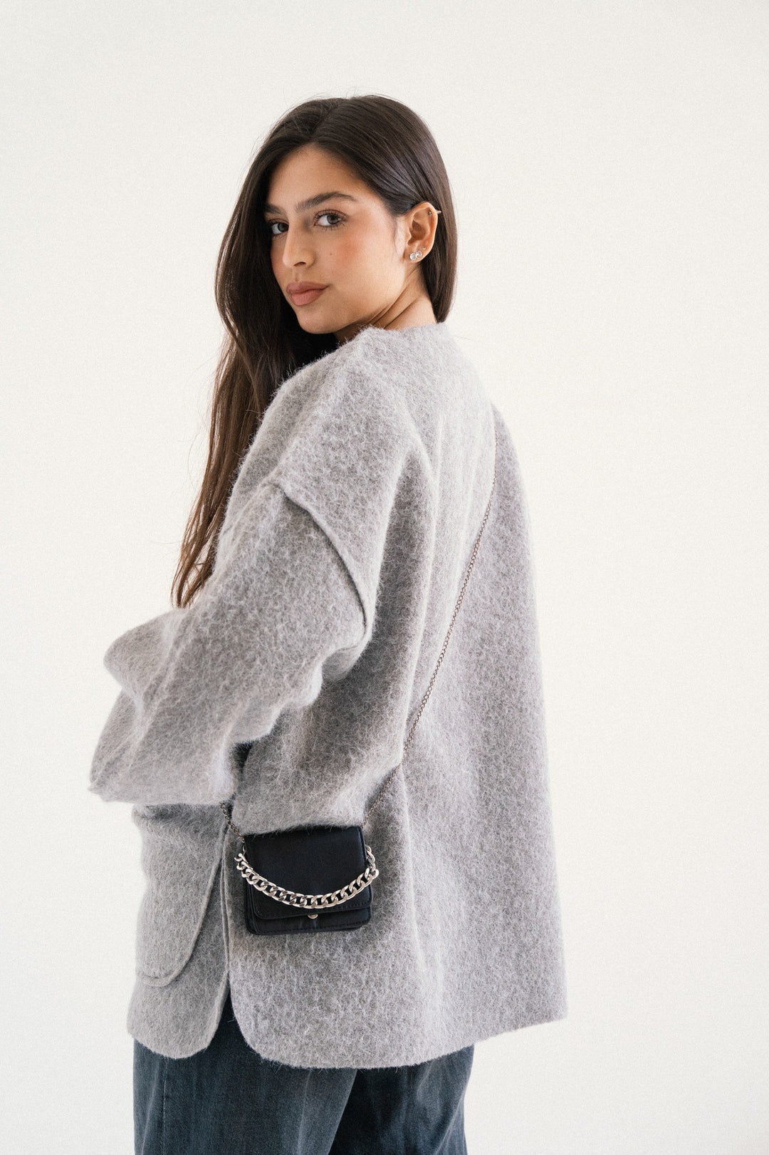 BRUSHED FABRIC JACKET