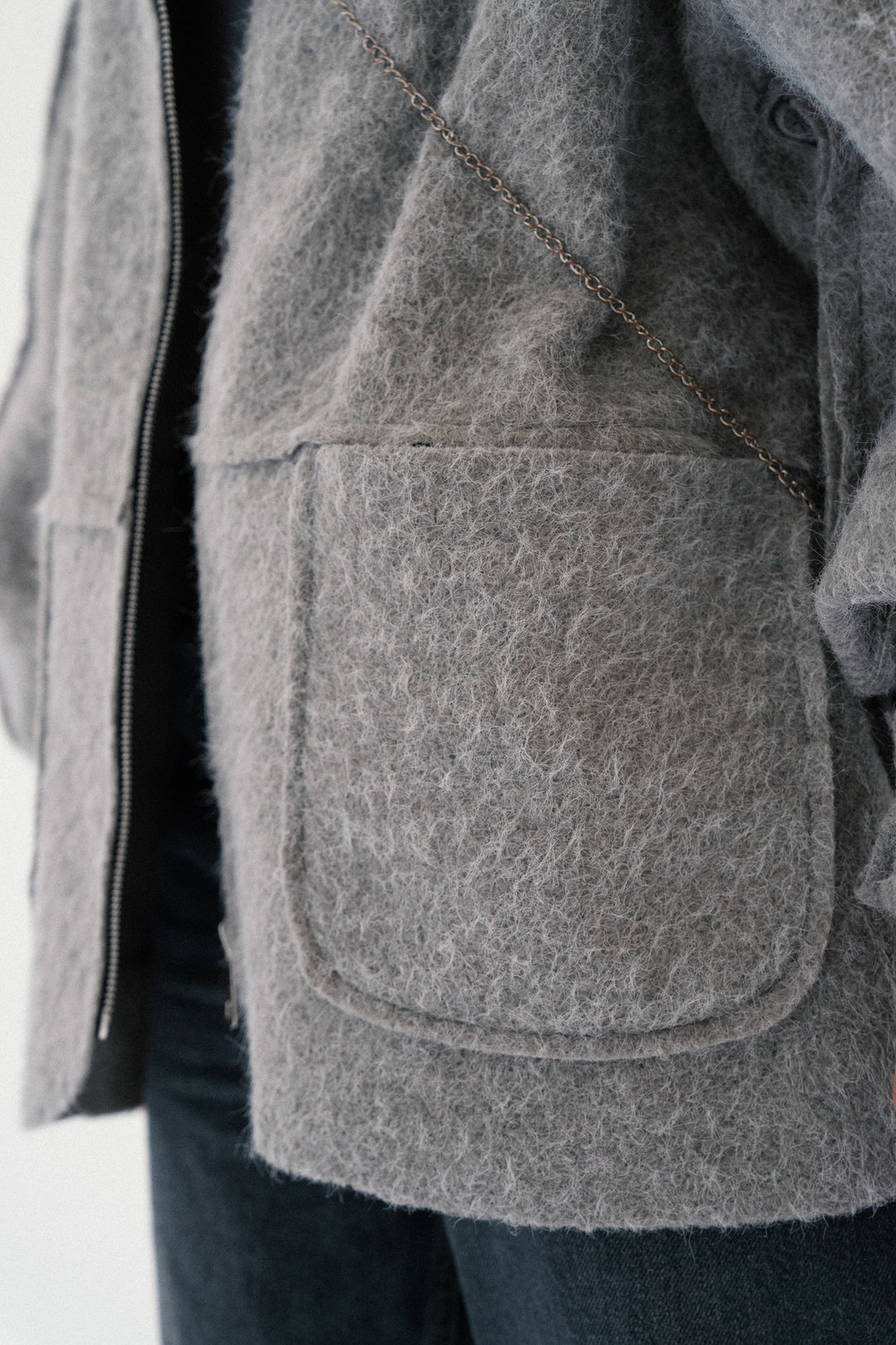 BRUSHED FABRIC JACKET