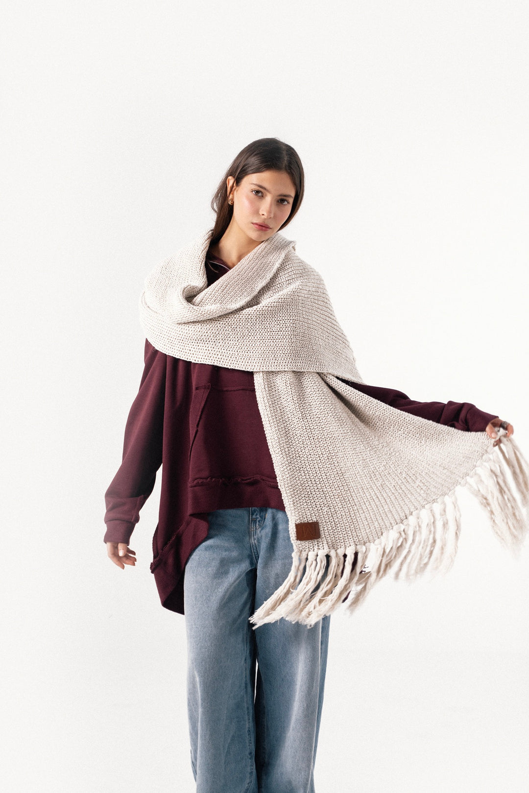 Shimmery Fringes Shawl
