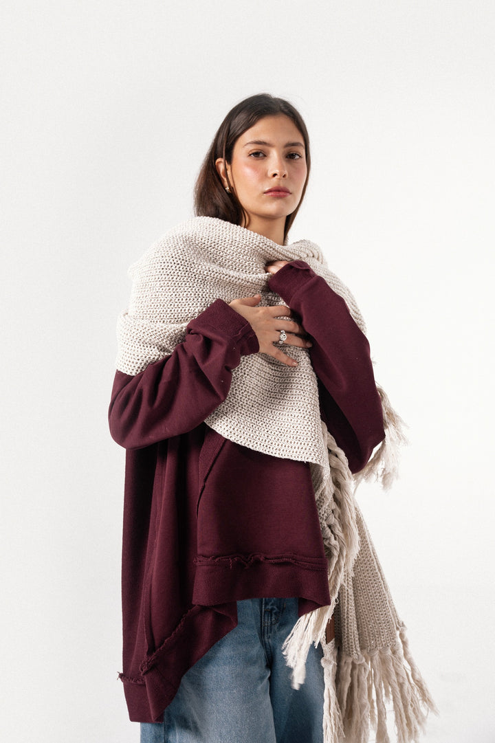 Shimmery Fringes Shawl