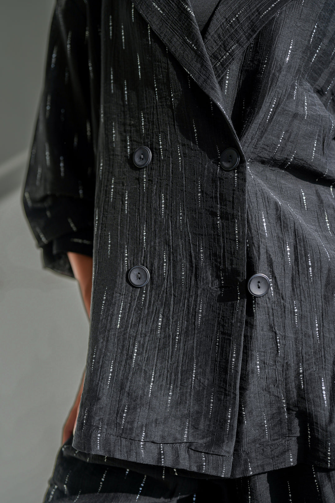 Starlight Shimmery Blazer - Black