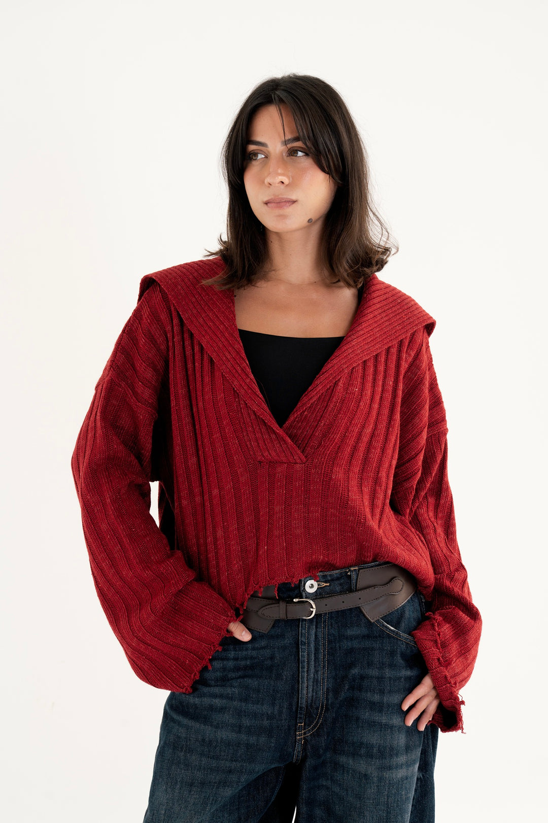 The Knit Sailor Collar Sweatar