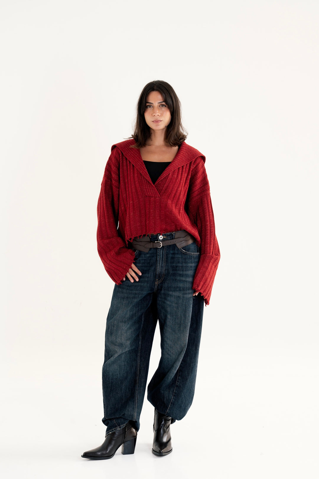 The Knit Sailor Collar Sweatar