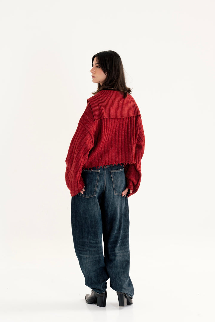 The Knit Sailor Collar Sweatar