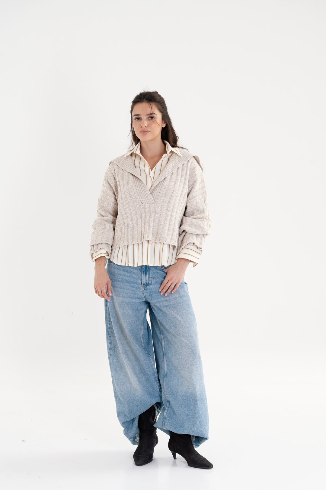 The Knit Sailor Collar Sweatar