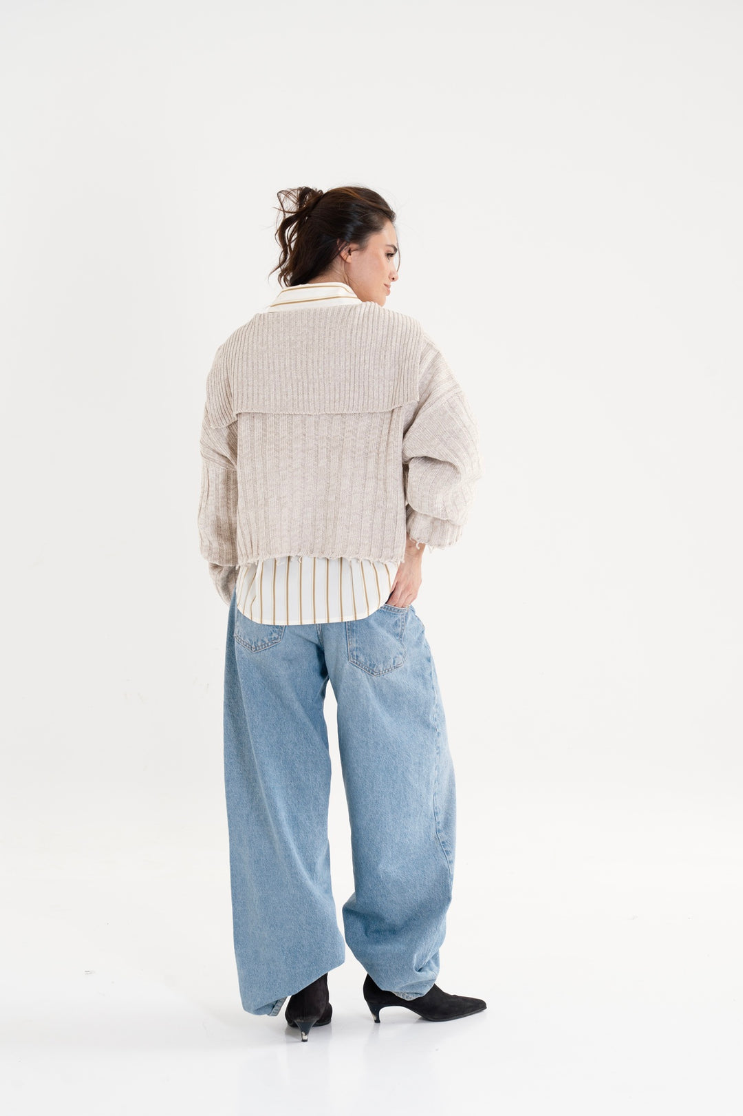 The Knit Sailor Collar Sweatar