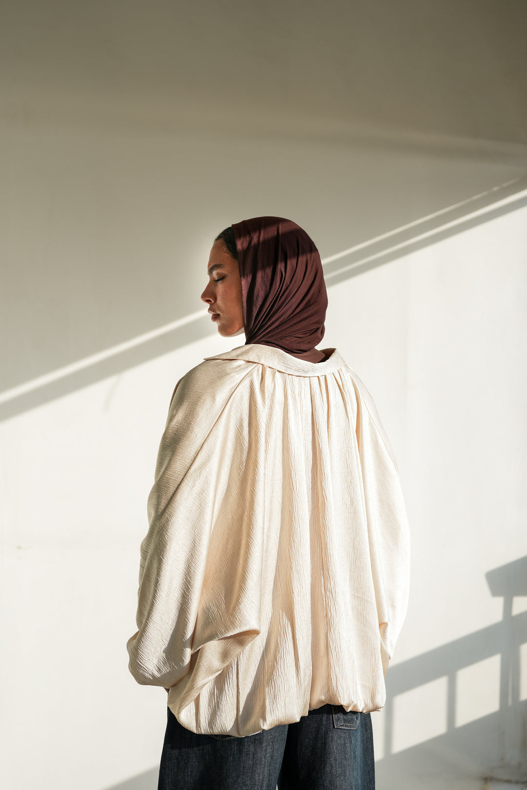 Silk Flow Jacket - Champagne