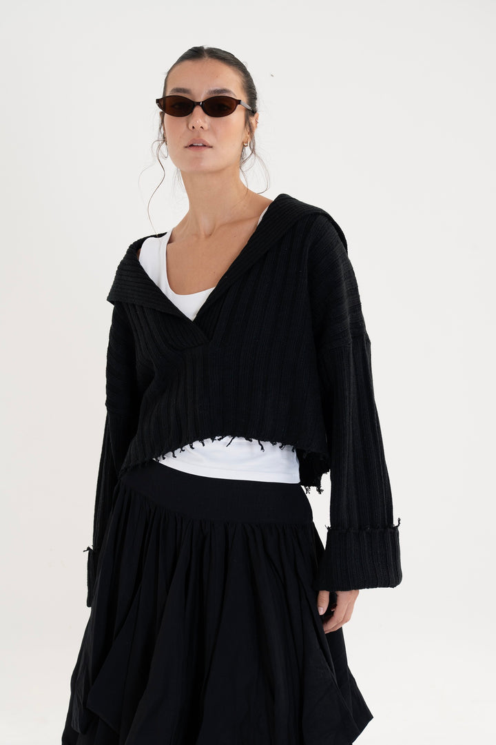 The Knit Sailor Collar Sweatar