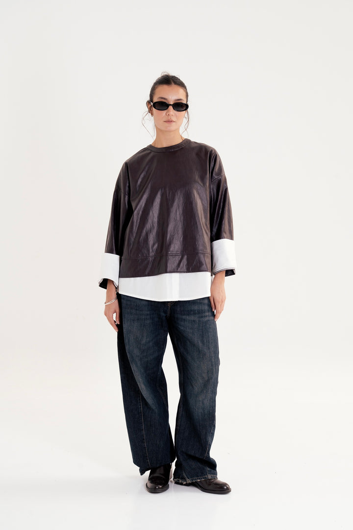 The Layered Leather Top