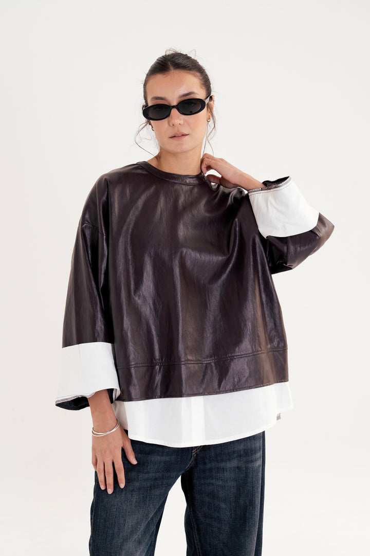 The Layered Leather Top