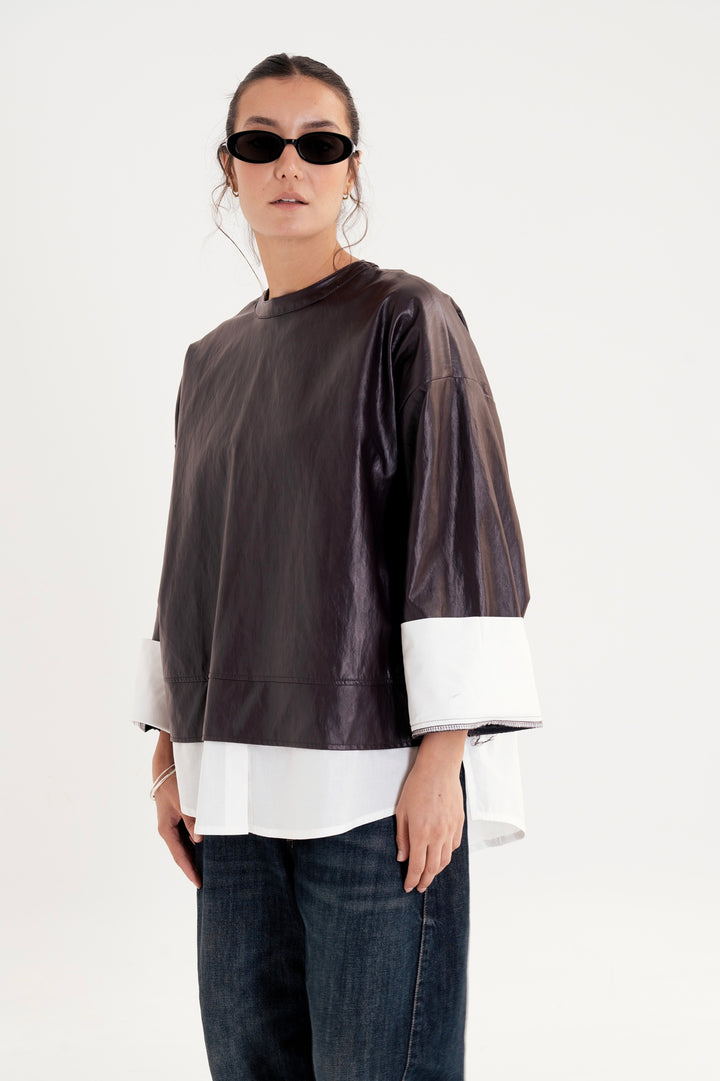 The Layered Leather Top