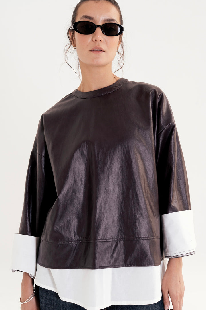 The Layered Leather Top