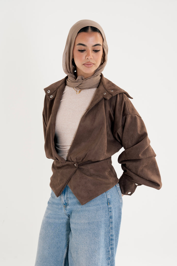 The Suede Corsette Jacket