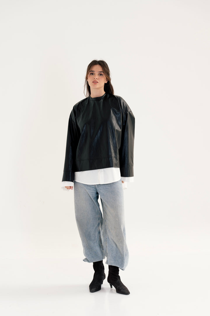 The Layered Leather Top