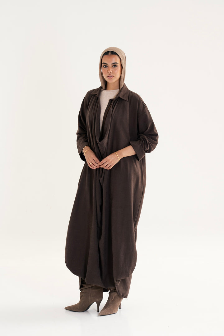 The Draped Balloon Dress